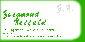 zsigmond neifeld business card